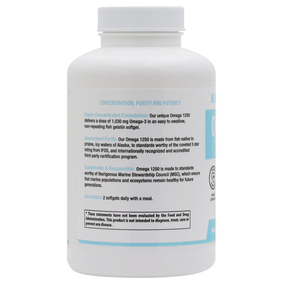 Omega 1250 Pharmaceutical Grade 100ct